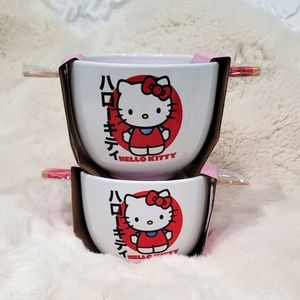 2 BOWLS - 🎀 - Hello Kitty Ramen Bowl